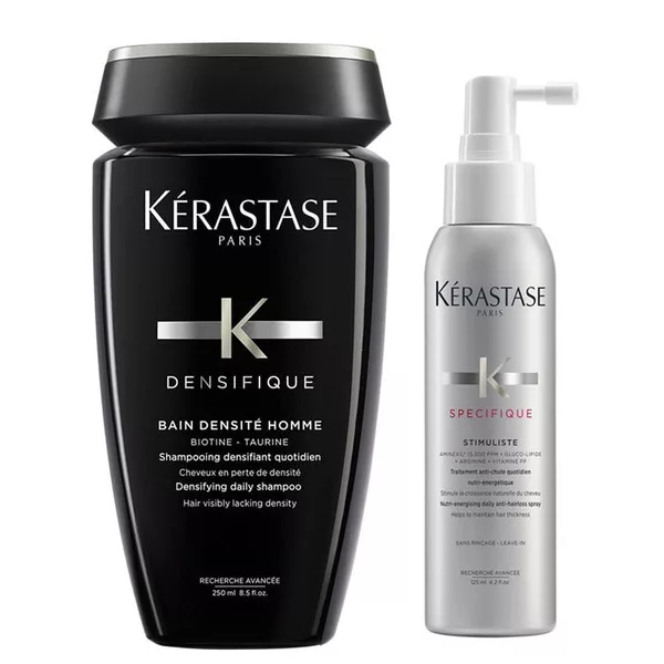 Kerastase, męski zestaw: szampon, kąpiel zagęszczająca + spray pobudzający wzrost, 250ml+125ml