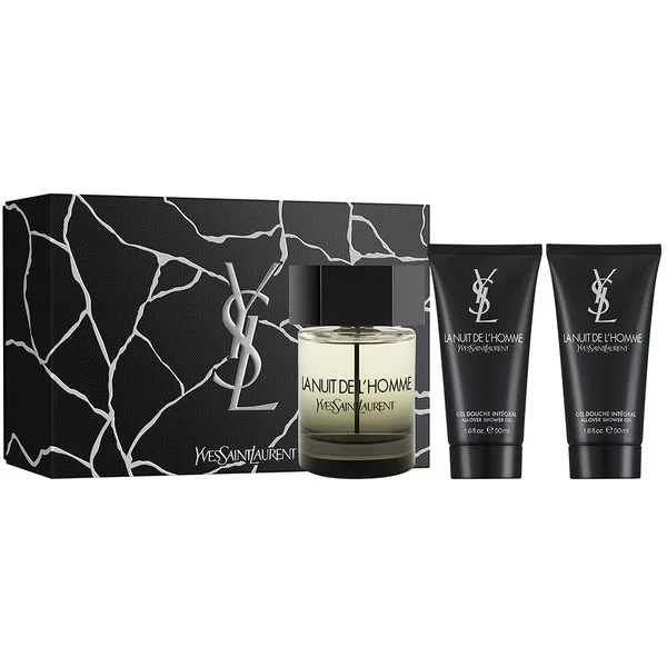 Yves Saint Laurent La Nuit De L'Homme zestaw woda toaletowa spray 100ml + żel pod prysznic 2x50ml (M)