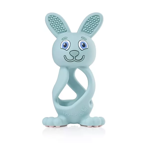 Brush-Baby Bobbie Bunny Teether zabawka-gryzak dla niemowląt Eucalyptus Green