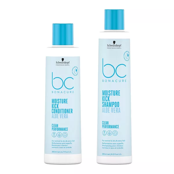 Schwarzkopf BC Moisture Kick, zestaw nawilżający do włosów suchych, szampon 250ml + odżywka 200ml