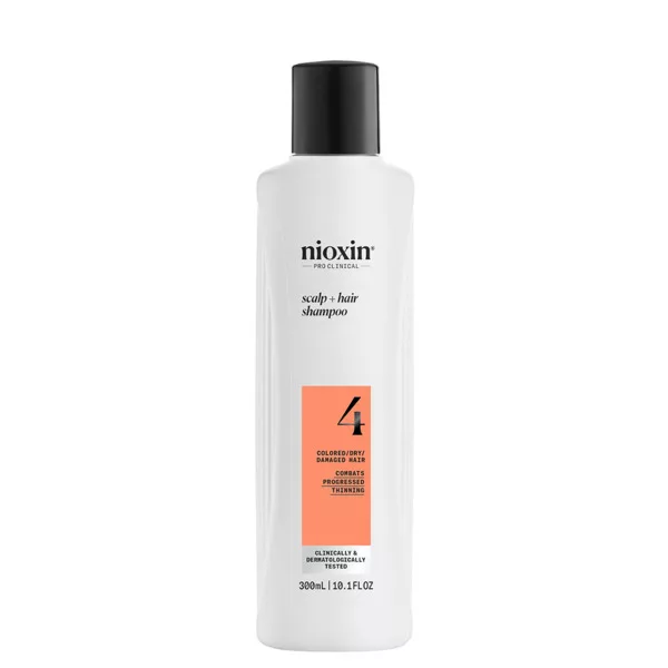 Nioxin System 4 szampon oczyszczający do włosów farbowanych, mocno przerzedzonych, 300ml