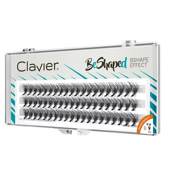 Clavier BeShaped jedwabne kępki rzęs skręt B 10D 9mm