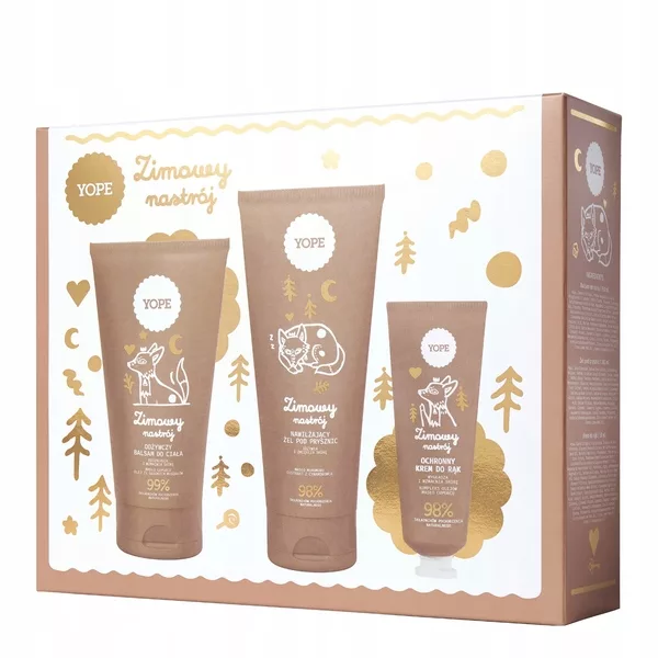 Yope Zestaw Zimowy Nastrój, żel pod prysznic 200ml + balsam do ciała 150ml + krem do rąk 50ml