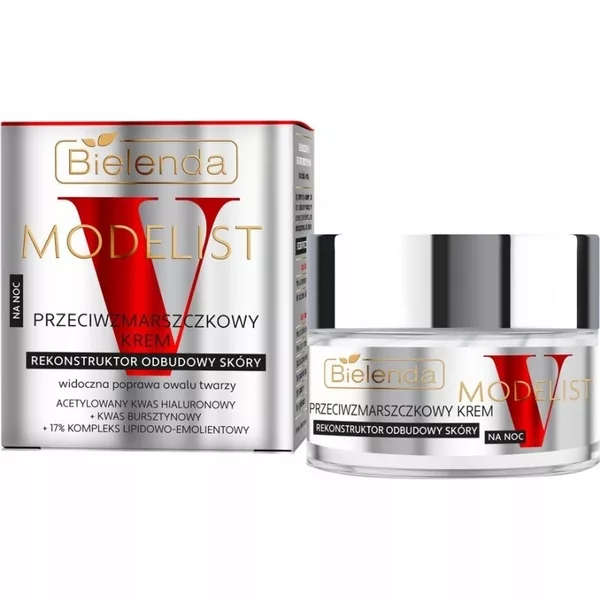 Bielenda V-Modelist, przeciwzmarszczkowy krem - rekonstruktor odbudowy skóry na noc, 50ml