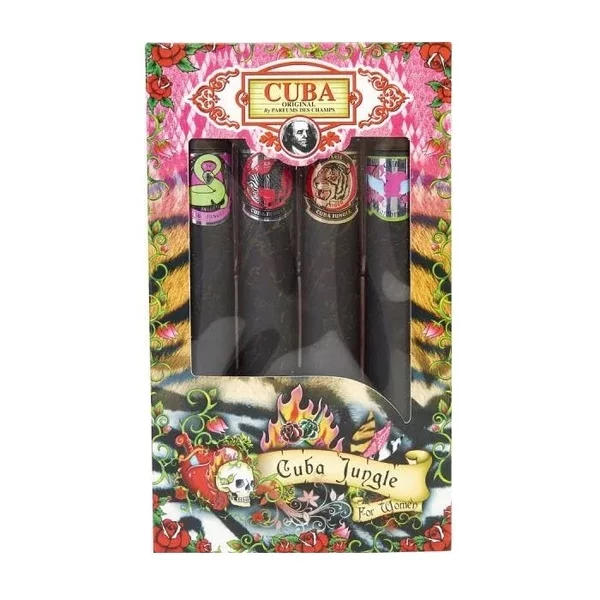 Cuba Original Cuba Jungle zestaw Snake woda perfumowana + Tiger woda perfumowana + Zebra woda perfumowana + Heartbreaker woda perfumowana 4x35ml (W)