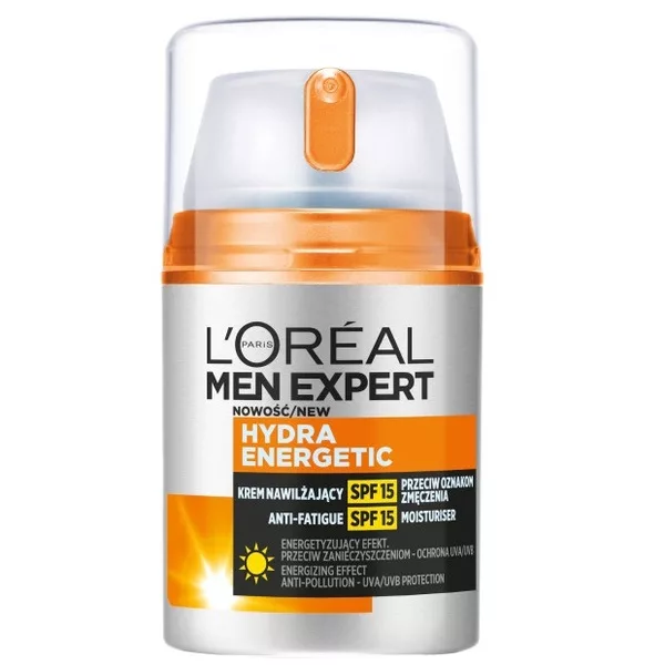 L'Oreal Paris Men Expert Hydra Energetic Krem nawilżający z SPF15 przeciw oznakom zmęczenia, 50ml