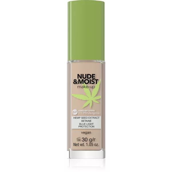 Bell HYPO Nude&Moist Make-Up, podkład do twarzy nawilżająco-odżywczy, 04, 30g