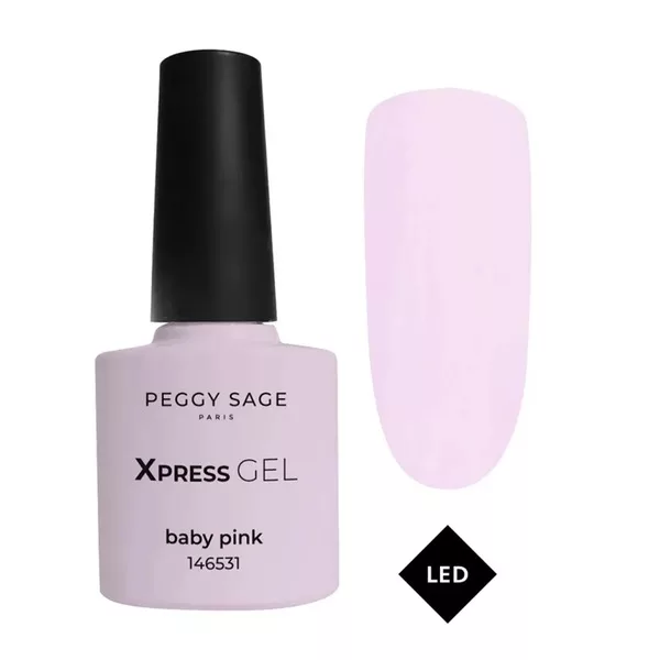 Peggy Sage Xpress Gel, żel, top i baza 3w1 do paznokci, baby pink, 7ml