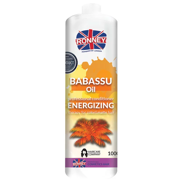 Ronney Professional Conditioner Babassu Oil Energizing Therapy, Odżywka enegretyzująca do włosów farbowanych i pozbawionych blasku 1000ml