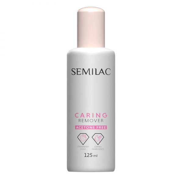 Semilac, pielęgnujący zmywacz bezacetonowy do paznokci, 125ml 