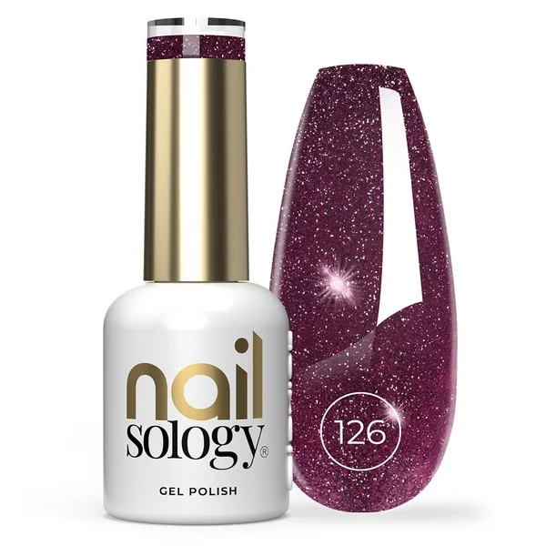 Clavier Nailsology lakier hybrydowy z brokatem 126 Red Dress Moment 8ml