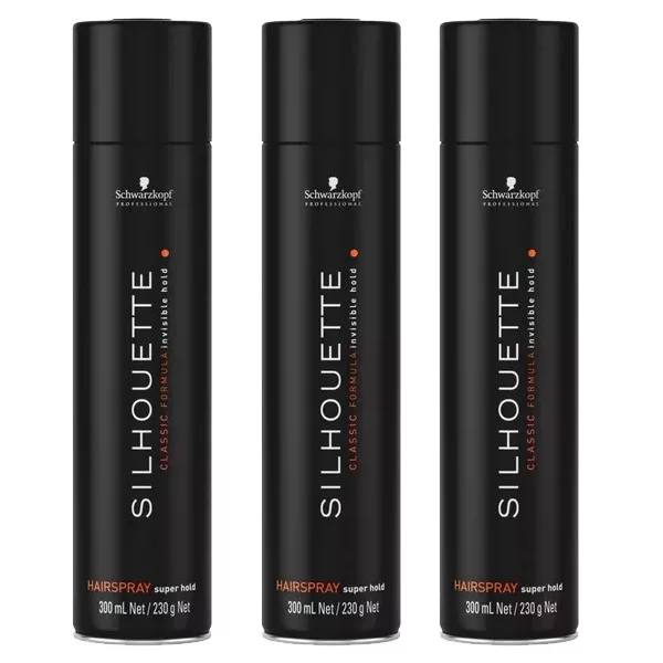 Schwarzkopf Silhouette, bardzo mocno utrwalający lakier do włosów, wielopak, 3x300ml