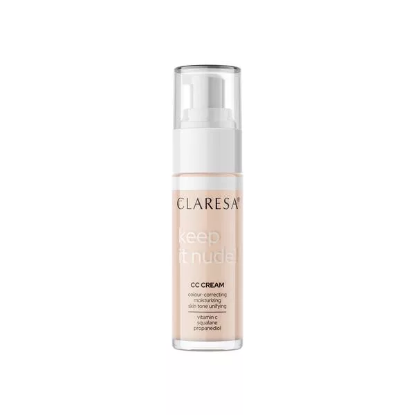 Claresa, Nawilżający krem-podkład wyrównujący koloryt cery KEEP IT NUDE! 101 LIGHT