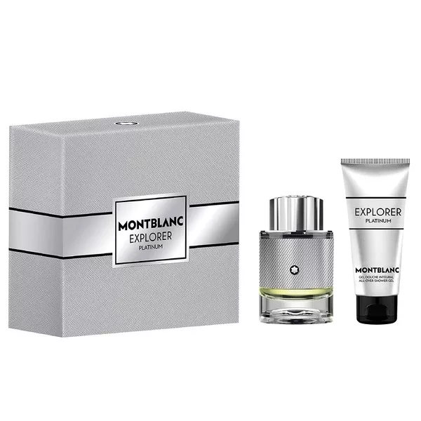 Mont Blanc Explorer Platinum zestaw prezentowy dla mężczyzn woda perfumowana 60ml + żel pod prysznic 100ml