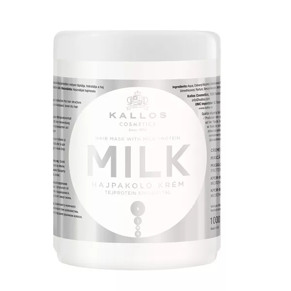 Kallos KJMN Milk maska do włosów z proteinami mlecznymi 1000ml