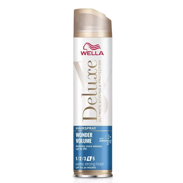 Wella Deluxe Wonder Volume, ekstra mocny lakier do włosów, 250ml
