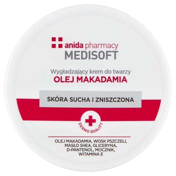 Anida Medisoft wygładzający krem do twarzy olej makadamia 100ml
