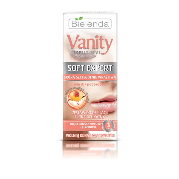 Bielenda Vanity Soft Expert Zestaw Do Depilacji Ultra Delikatny Twarz Krem, 15ml