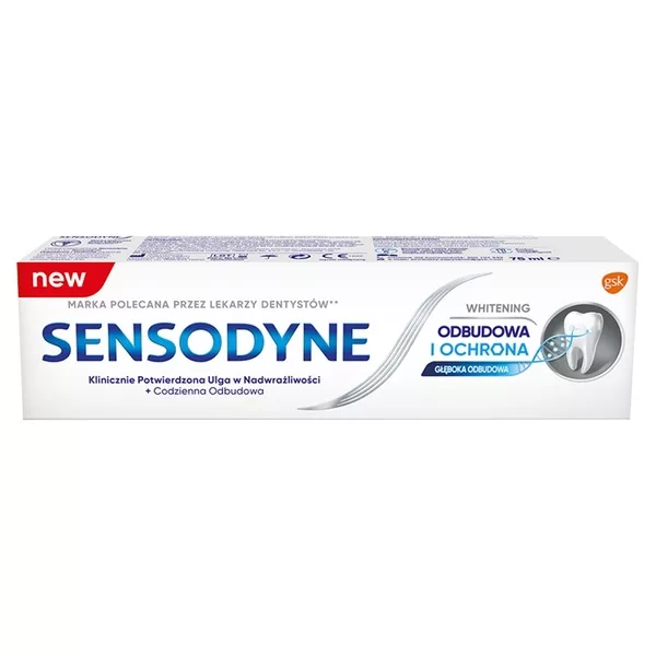 Sensodyne Odbudowa i Ochrona Whitening pasta do zębów z fluorkiem 75ml