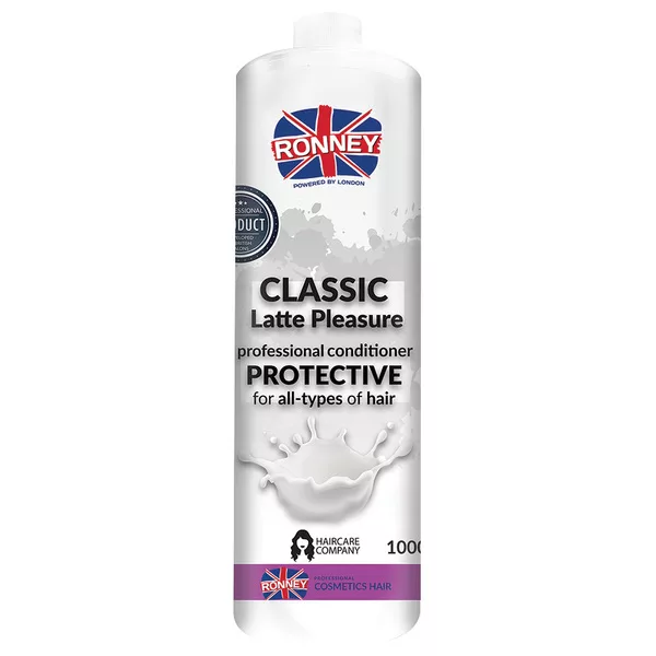 Ronney Professional Conditioner Classic Latte Pleasure Protective, Odżywka ochronna do każdego rodzaju włosów 1000ml