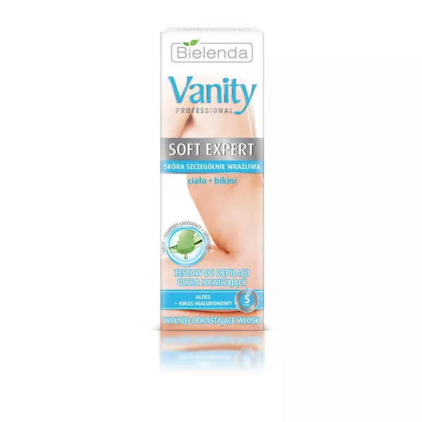 Bielenda Vanity Soft Expert Zestaw Do Depilacji Ultra Nawilżający Ciało, Bikini Krem, 100ml