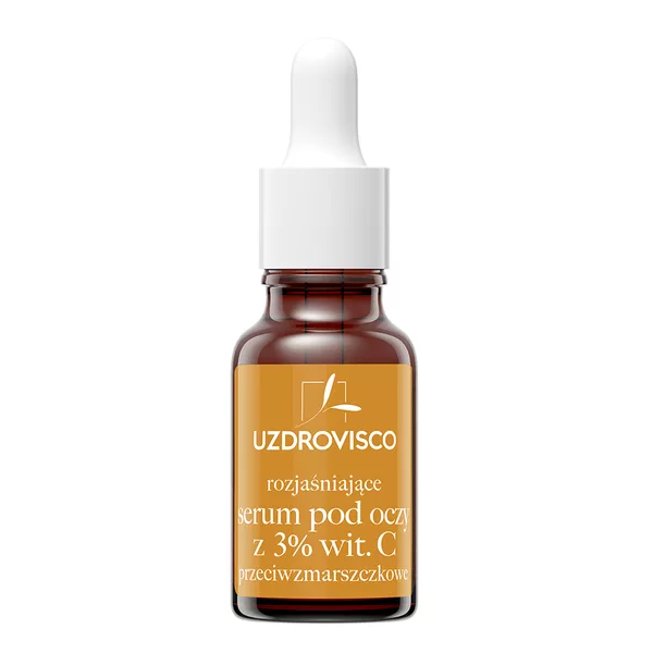 Uzdrovisco Świetlik rozjaśniające serum pod oczy z 3% wit.c przeciwzmarszczkowe 15ml