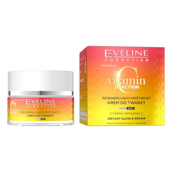 Eveline Vitamin C 3x Action, regenerująco-odżywczy krem do twarzy, 50ml