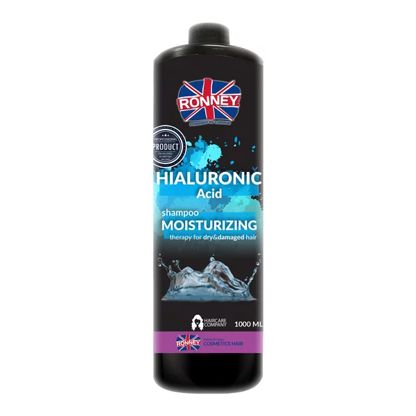 Ronney Professional Shampoo Hialuronic Complex Moinsturizing, Szampon nawilżający do włosów suchych i zniszczonych 1000ml
