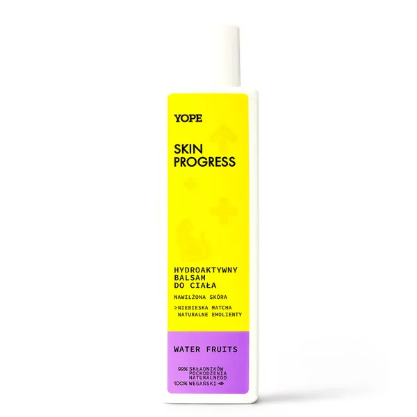 Yope Skin Progress, hydroaktywny balsam do ciała - nawilżona skóra - Water Fruits, 200ml