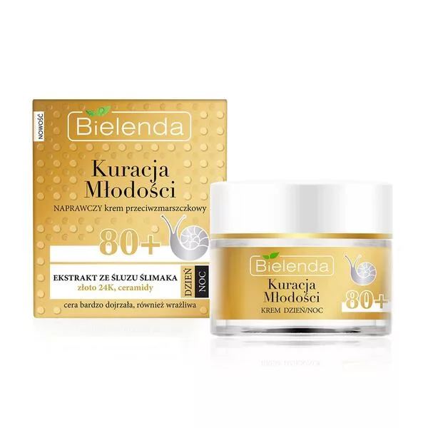 Bielenda Kuracja Młodości Naprawczy Krem Przeciwzmarszczkowy 80+ Dzień/ Noc, 50ml