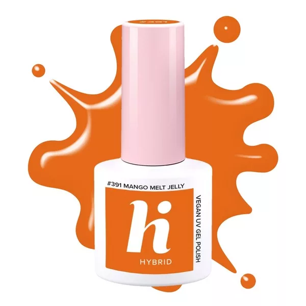 hi hybrid, lakier hybrydowy, #391 Mango Melt Jelly, 5ml