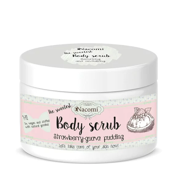 Nacomi, peeling do ciała - Truskawkowy pudding z guawą, 200g