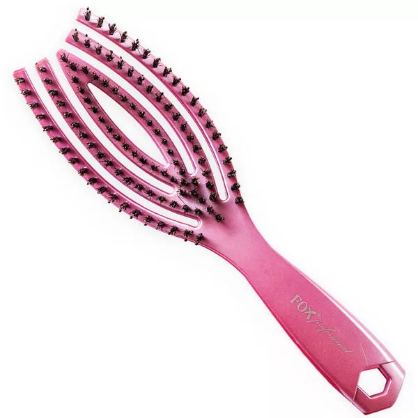 Fox Flex Brush Nylon&Boar Rose Violet Mat, szczotka do włosów