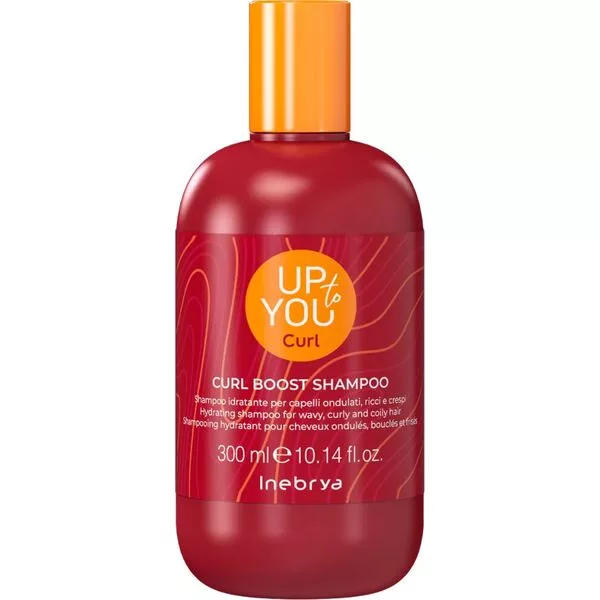 Inebrya Up To You Curl Boost, nawilżający szampon do włosów falowanych i kręconych, 300ml
