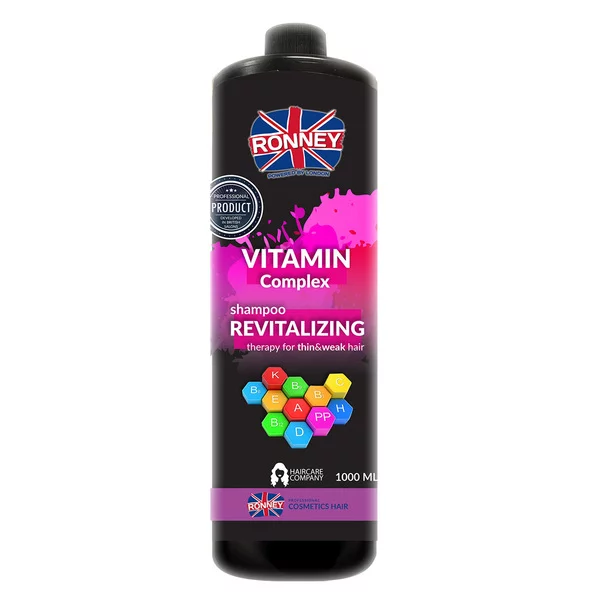 Ronney Professional Shampoo Vitamin Complex Revitalizing Therapy, Szampon rewitalizujący do włosów cienkich i osłabionych 1000ml