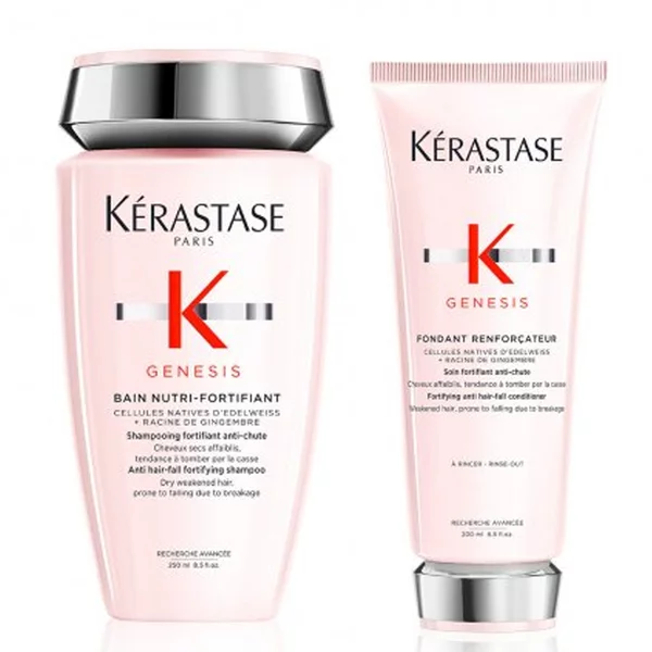 Kerastase Genesis, zestaw przeciw utracie gęstości włosów, kąpiel wzbogacona + odżywka