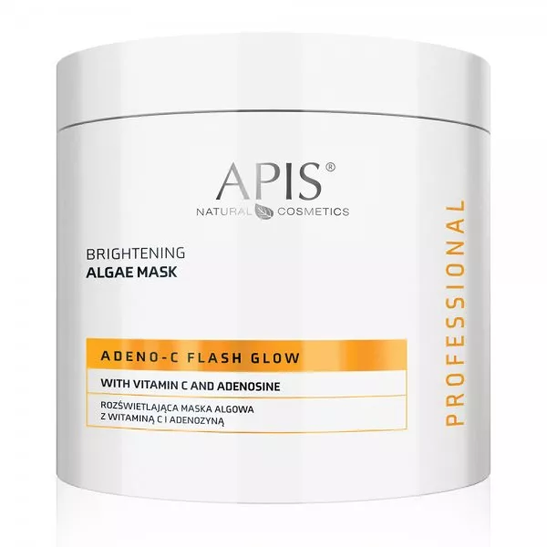 Apis Adeno-C Flash Glow, rozświetlająca maska algowa z witaminą C i adenozyną, 200g