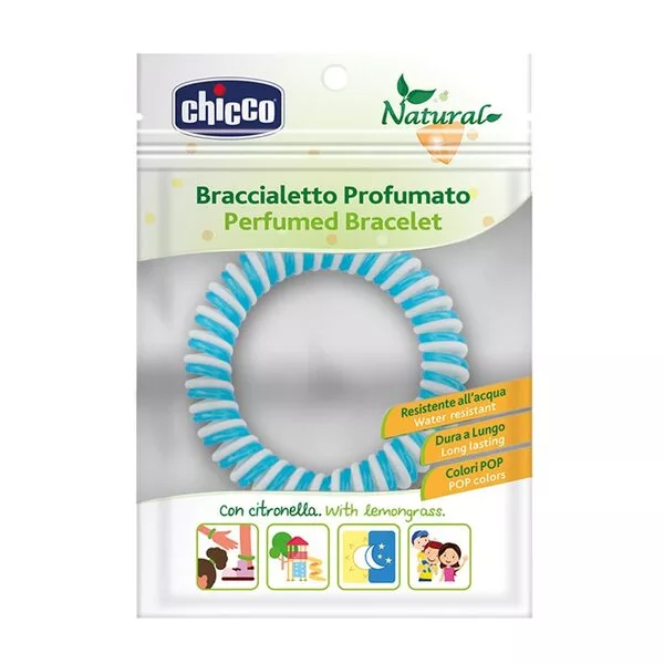 Chicco Perfumed Bracelet bransoletka zapachowa odstraszająca komary Błękitna