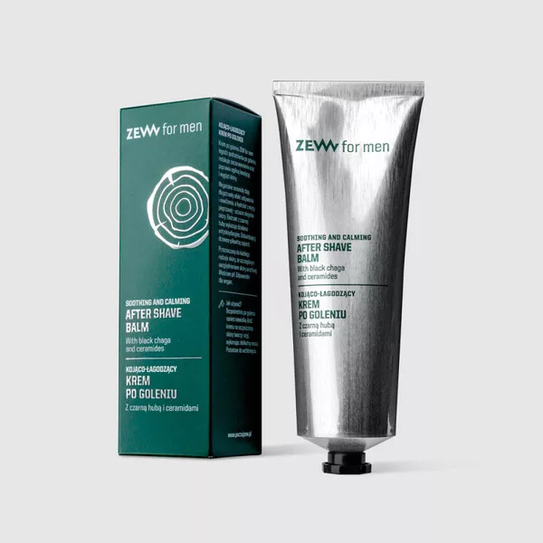ZEW for Men, krem po goleniu kojąco-łagodzący z czarną hubą i ceramidami, 80ml