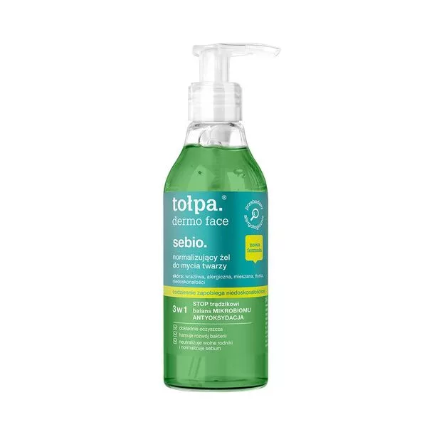 Tołpa Dermo Face Sebio, normalizujacy żel do mycia twarzy, 195ml