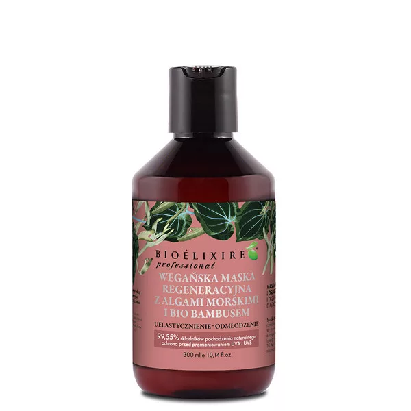 Bioelixire Professional Vegan, maska z bio bambusem i algami morskimi, 300ml