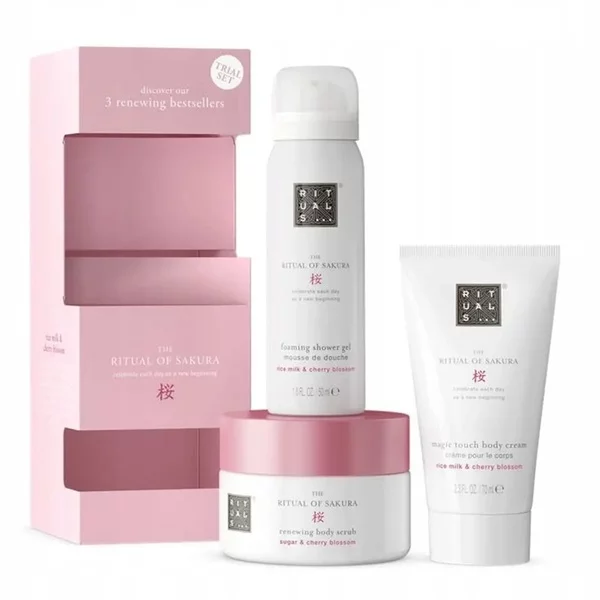 Rituals The Ritual of Sakura zestaw prezentowy, pianka pod prysznic + peeling + krem do ciała