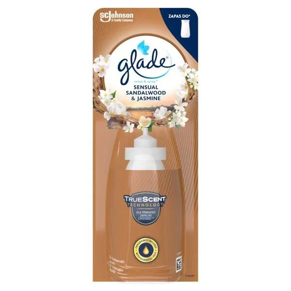 Glade sense & spray - Sensual Sandalwood & Jasmine - zapas do automatycznego odświeżacza powietrza, 18ml