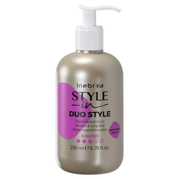 Inebrya Style-In Duo Style, fluid do stylizacji włosów gładkich i kręconych, 200ml