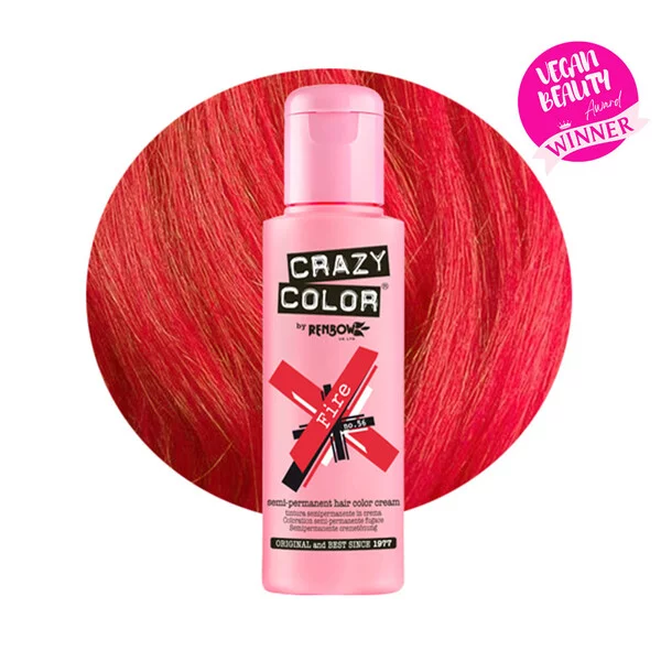 Crazy Color, toner odżywczy do włosów, Fire - ognisty czerwony, nr 56, 100ml