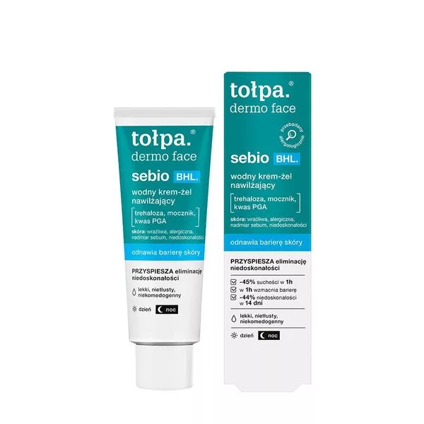 Tołpa Dermo Face Sebio BHL, wodny krem-żel nawilżający, 40ml