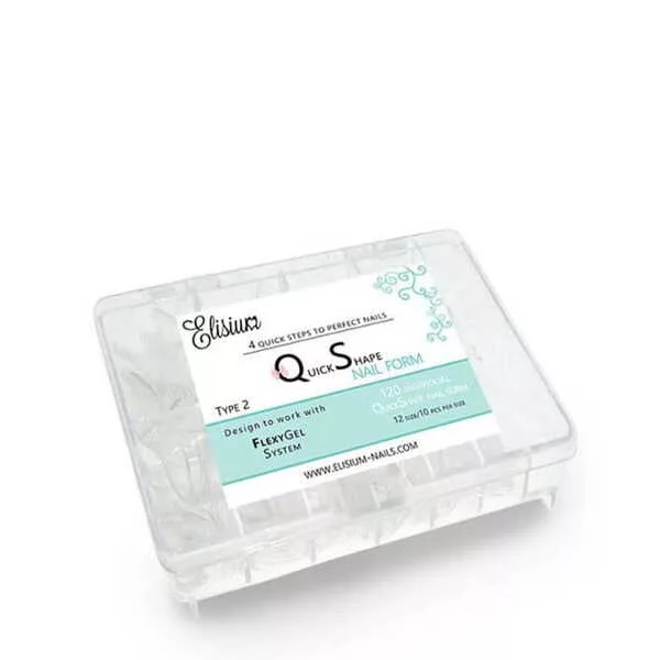 Elisium, formy do przedłużania paznokci Quick Shape Nail Form typ 2, 120 szt