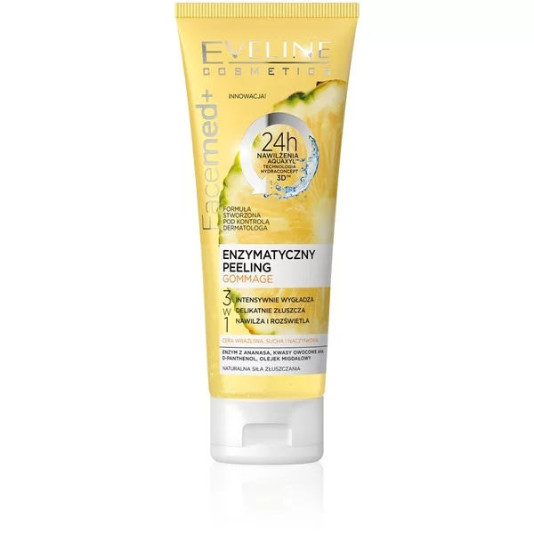Eveline Facemed+, enzymatyczny peeling gommage 3w1, 75ml