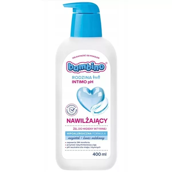 Bambino Rodzina Intimo pH nawilżający żel do higieny intymnej 400ml
