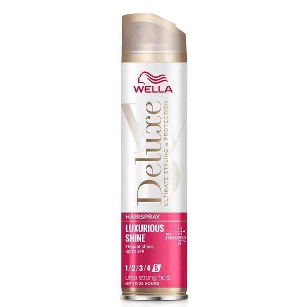 Wella Deluxe Luxurious Shine, ultra mocny lakier do włosów nadający blask, 250ml